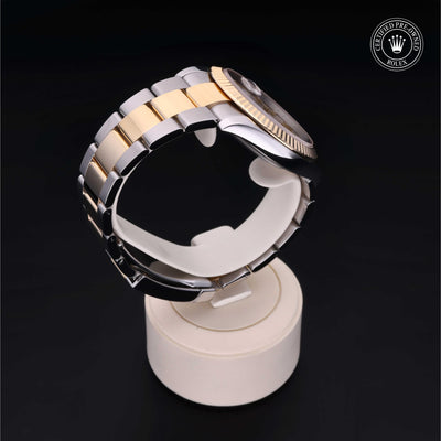 Rolex Certified Pre-owned Datejust M126333-0001 front on black background