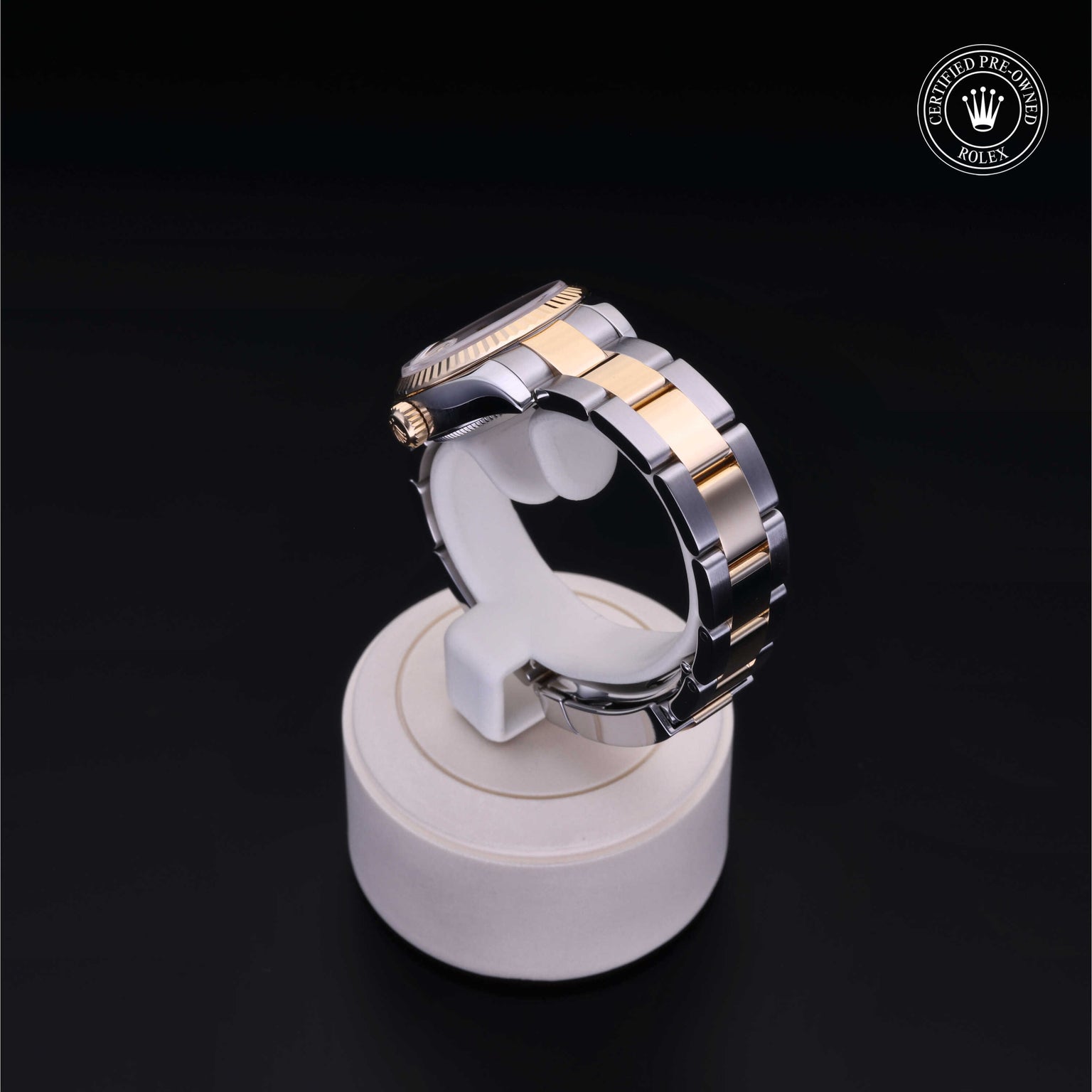 Rolex Certified Pre-owned Lady Datejust M179173-0093 front on black background