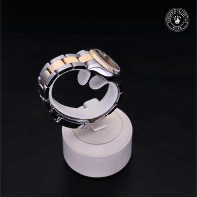 Rolex Certified Pre-owned Lady Datejust M179173-0093 front on black background