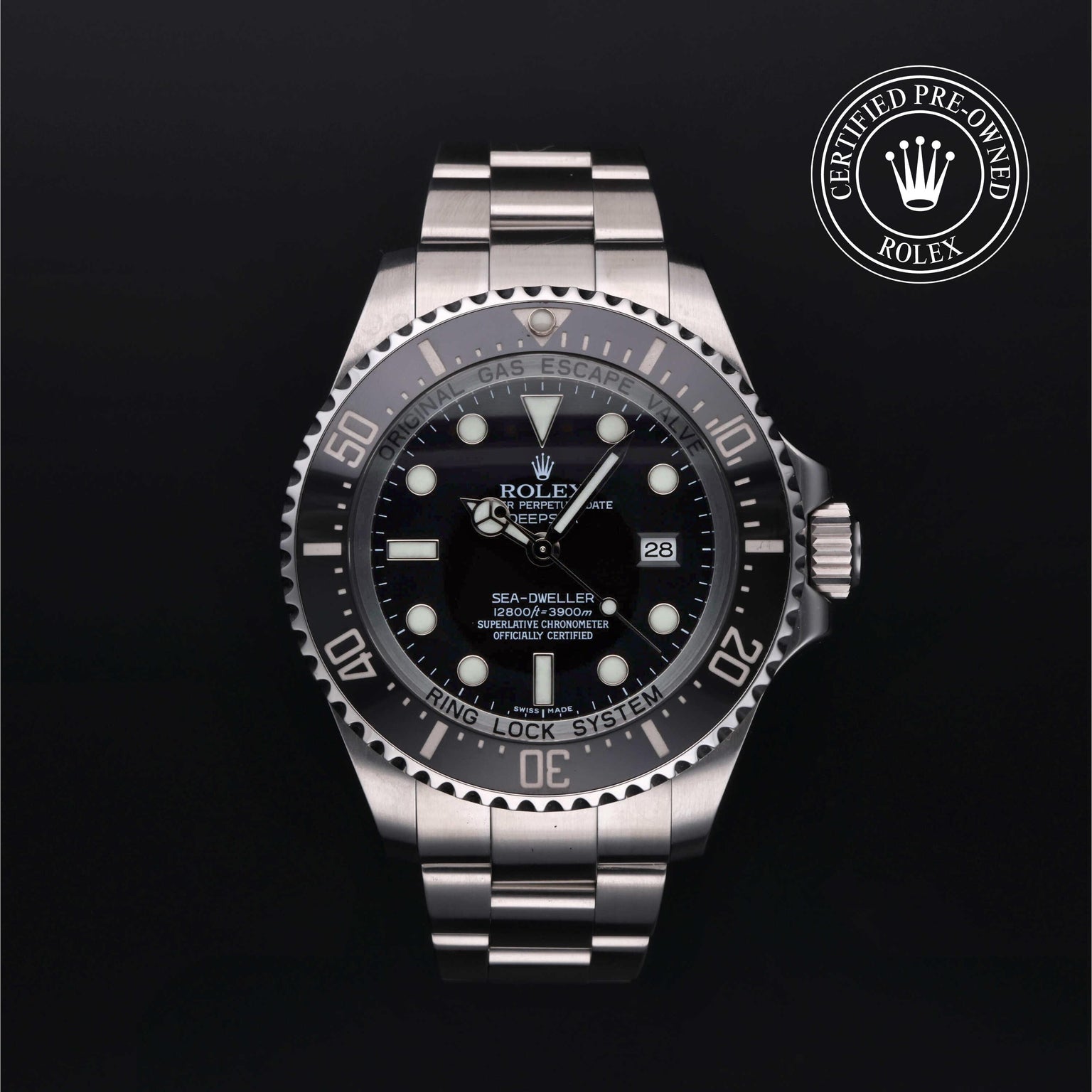 Rolex CPO Sea-Dweller M116660 front on white background