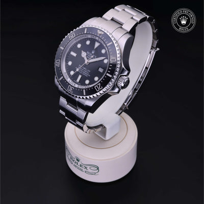Rolex CPO Sea-Dweller M116660 front on white background