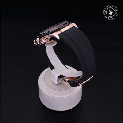 Rolex Certified Pre-owned Daytona M116515LN-0015 front on black background