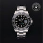 Rolex Certified Pre-owned GMT M116710LN-0001 front on black background