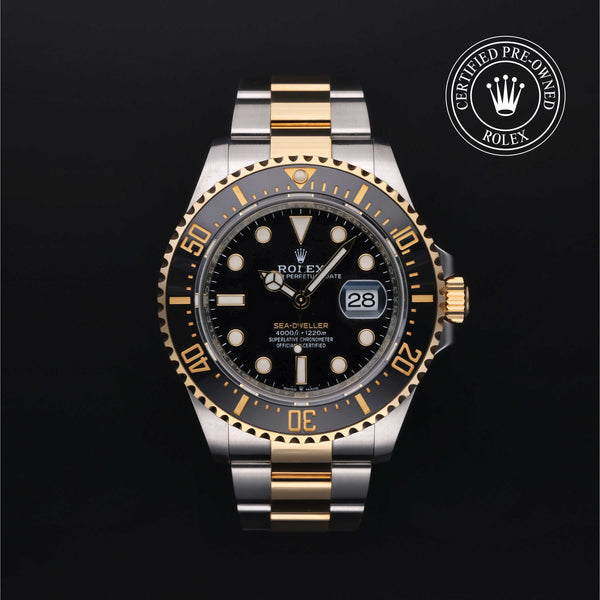 Rolex Certified Pre-owned Sea-Dweller M126603-0001 front on black background