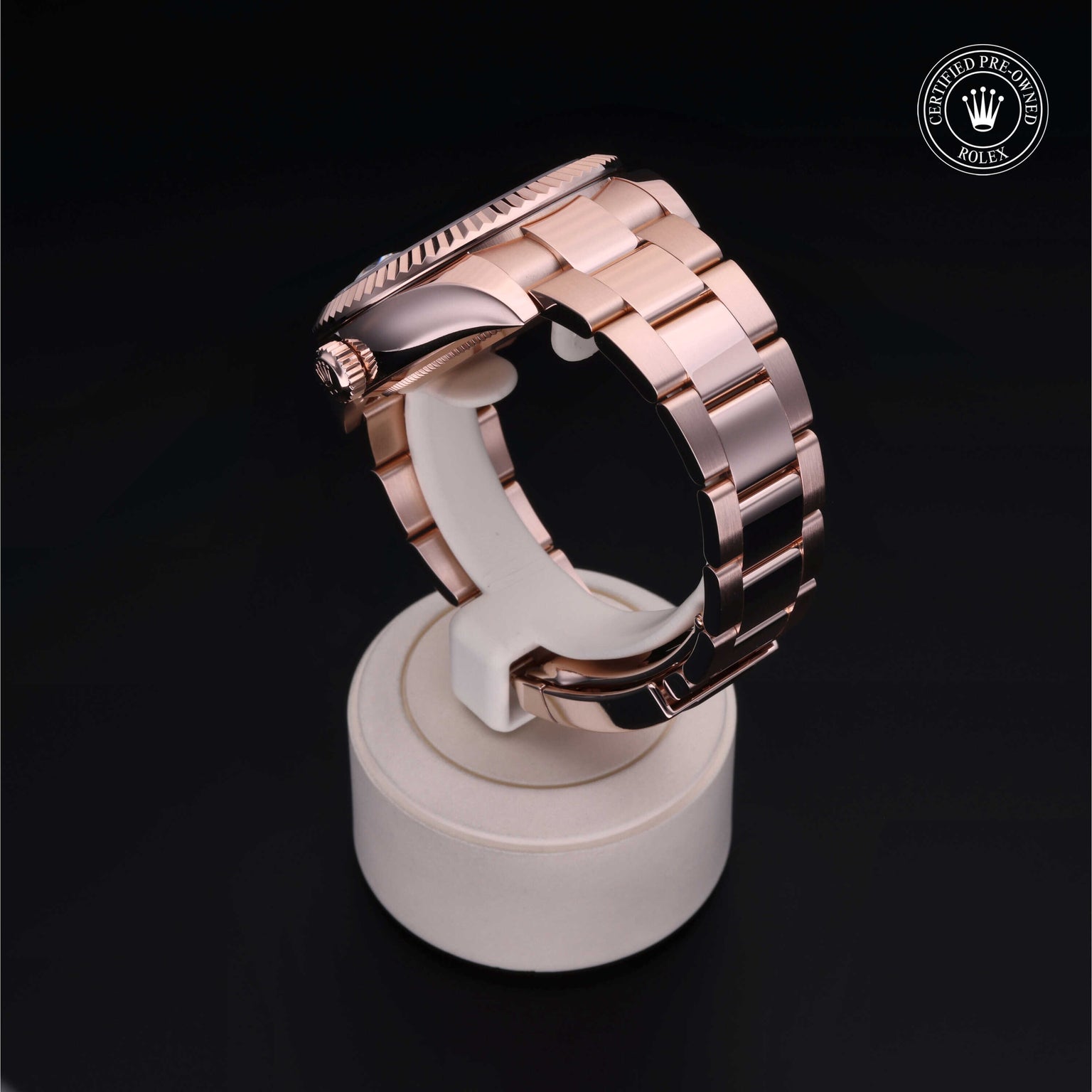 Rolex Certified Pre-owned Sky-Dweller M326935-0007 front on black background