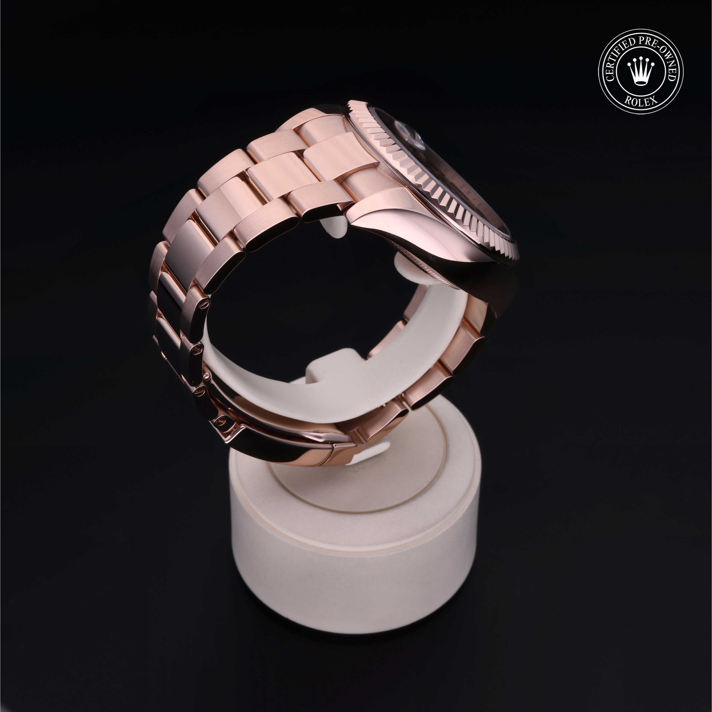 Rolex Certified Pre-owned Sky-Dweller M326935-0007 front on black background