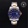 Rolex Certified Pre-owned Submariner M116613LB-0001 front on black background