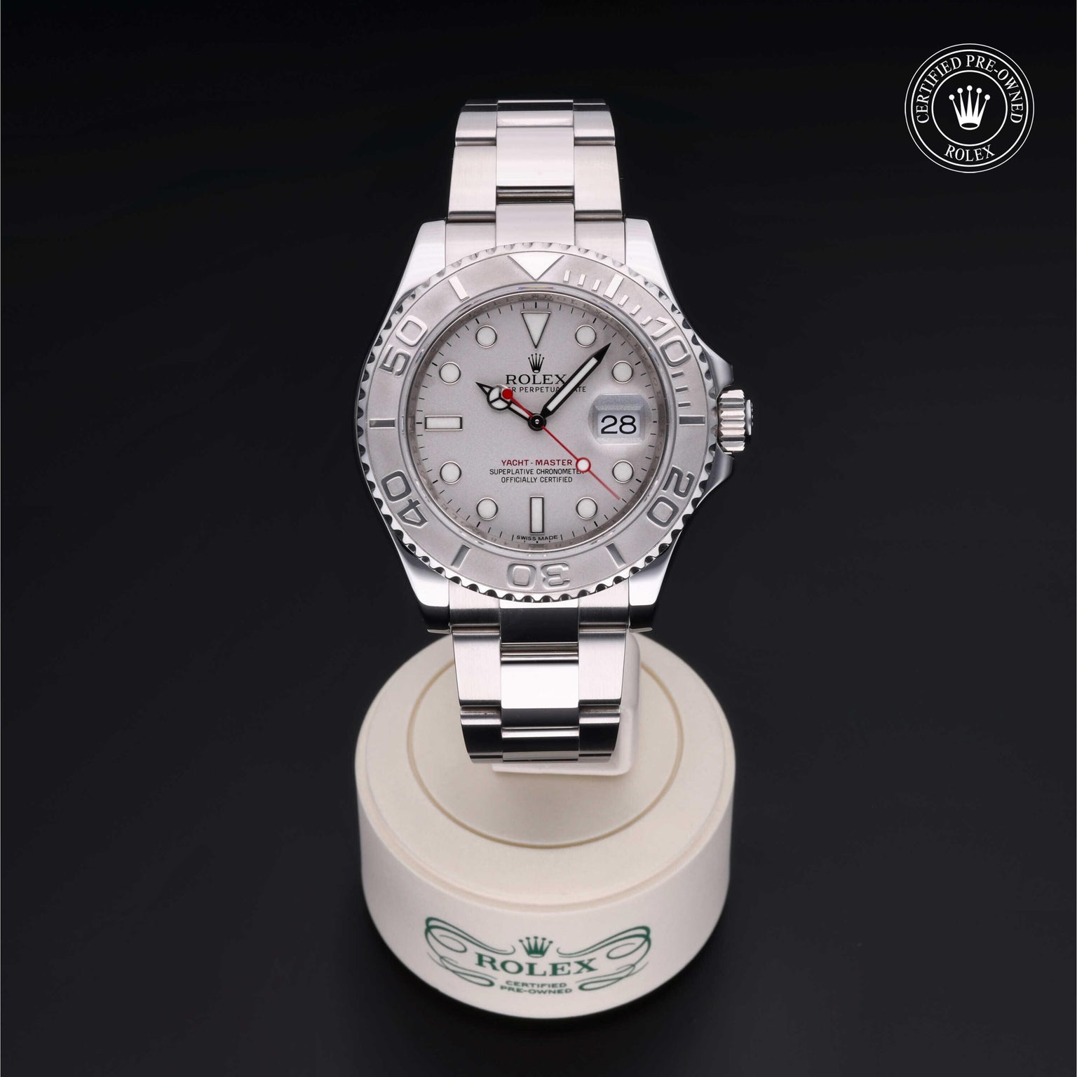 Rolex CPO Yacht-Master M116622 front on white background