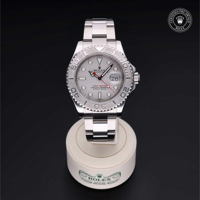 Rolex CPO Yacht-Master M116622 front on white background
