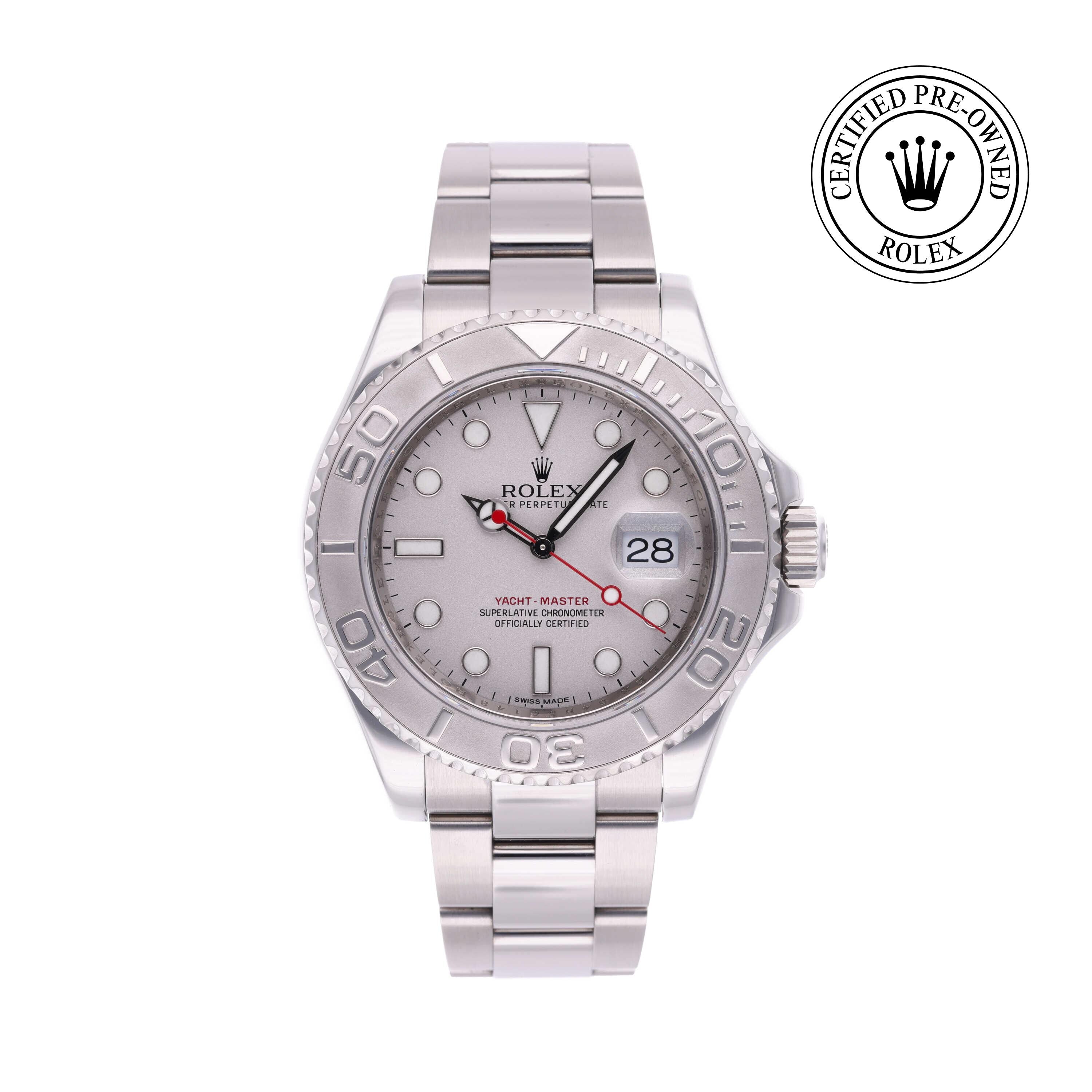 Rolex CPO Yacht-Master M116622 front on white background