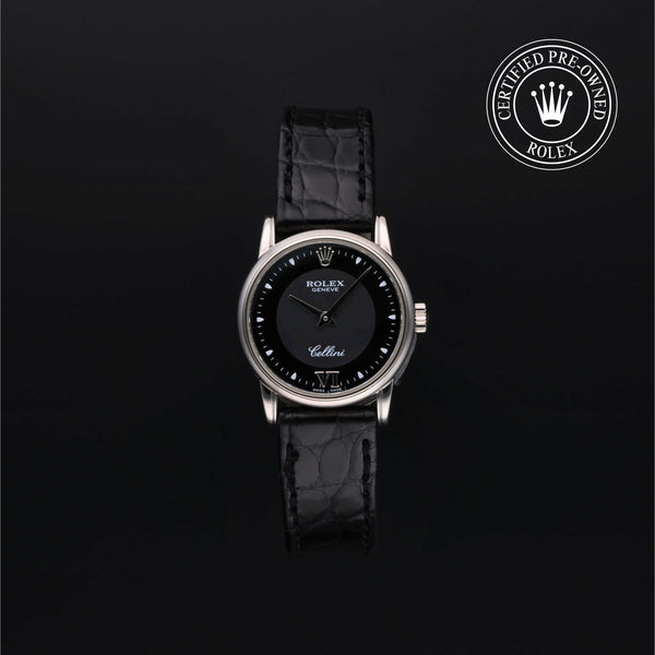 Rolex Certified Pre-owned Cellini M6111/9-0003 front on black background