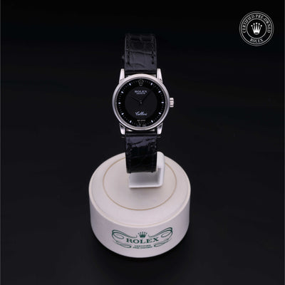 Rolex Certified Pre-owned Cellini M6111/9-0003 front on black background