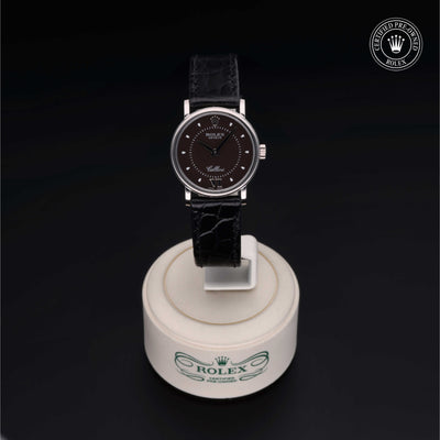 Rolex Certified Pre-owned Cellini M6110/9-0010 front on black background