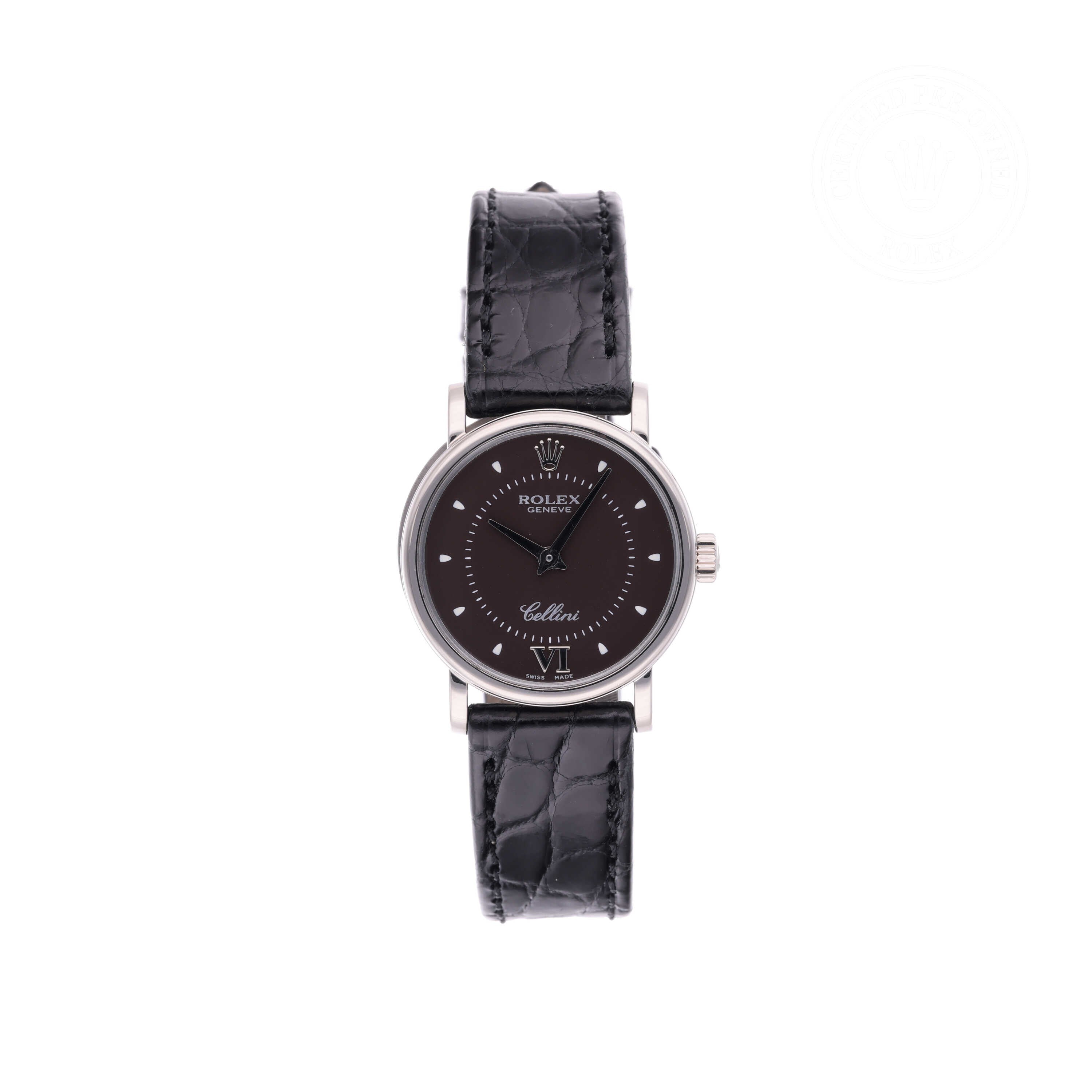 Rolex Certified Pre-owned Cellini M6110/9-0010 front on white background