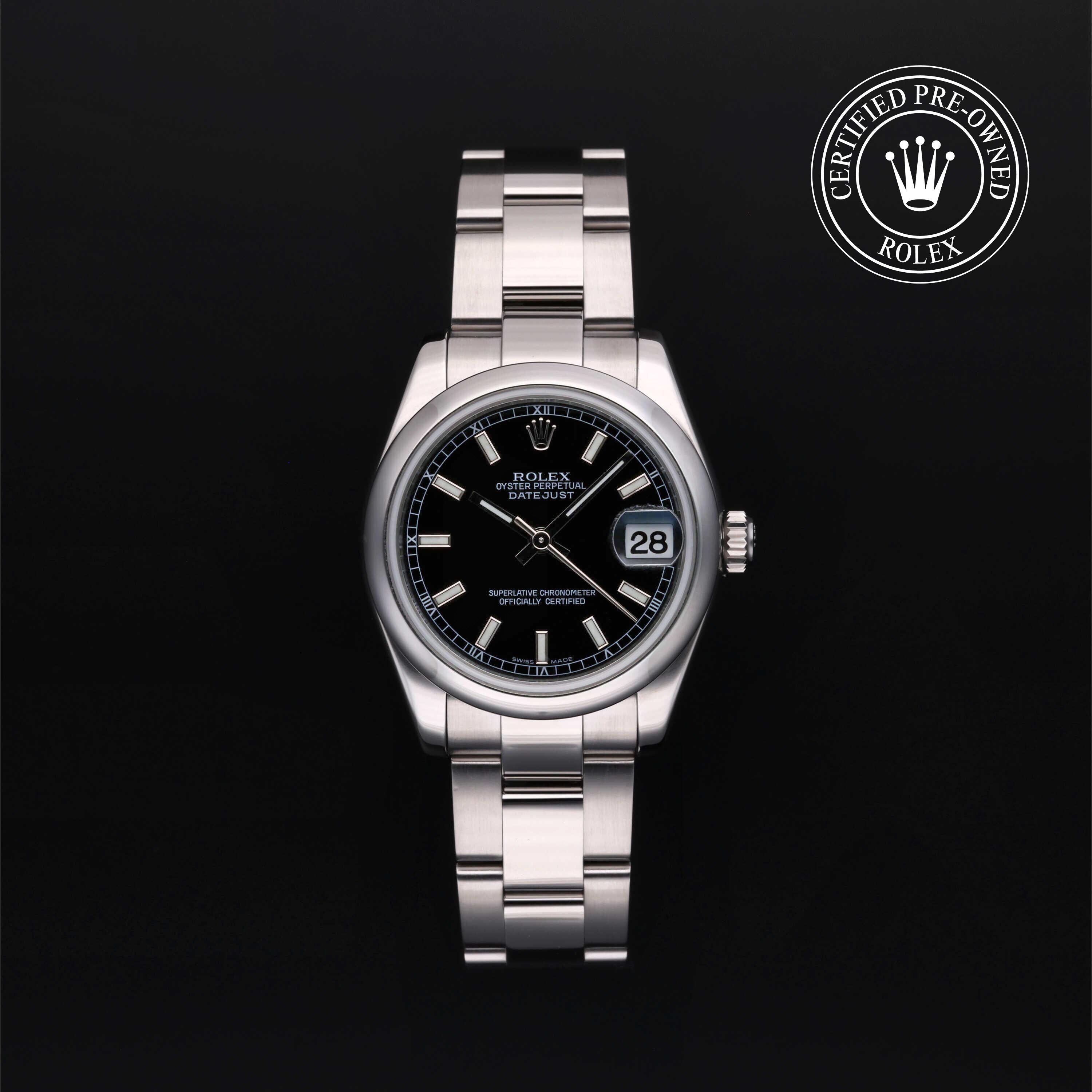 Rolex CPO Lady Datejust M178240 front on white background