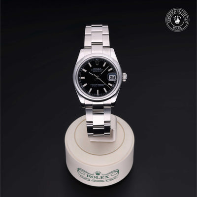 Rolex CPO Lady Datejust M178240 front on white background