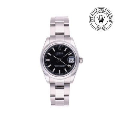 Rolex CPO Lady Datejust M178240 front on white background