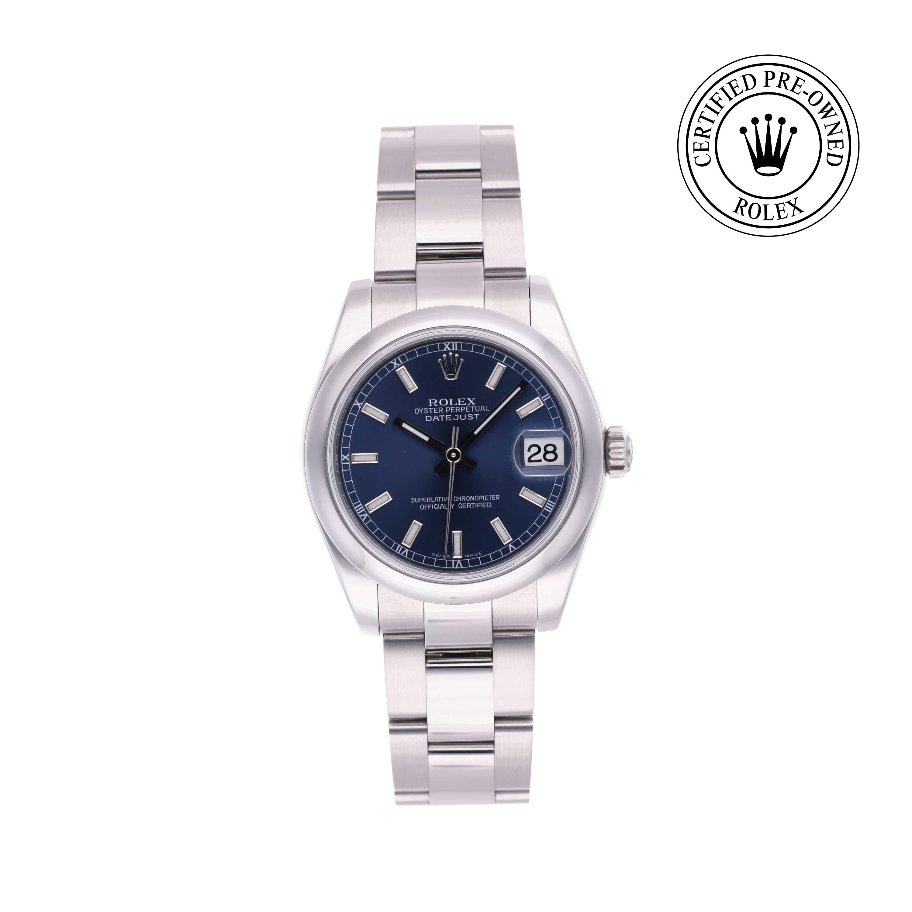 Rolex Certified Pre-owned Lady Datejust M178240-0023 front on white background