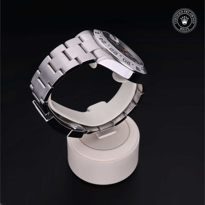Rolex Certified Pre-owned Explorer M226570-0002 front on black background