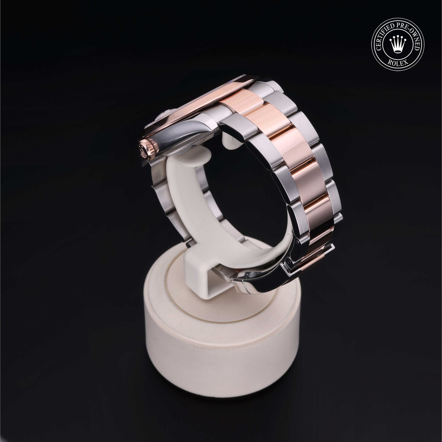 Rolex Certified Pre-owned Datejust M126301-0007 front on black background