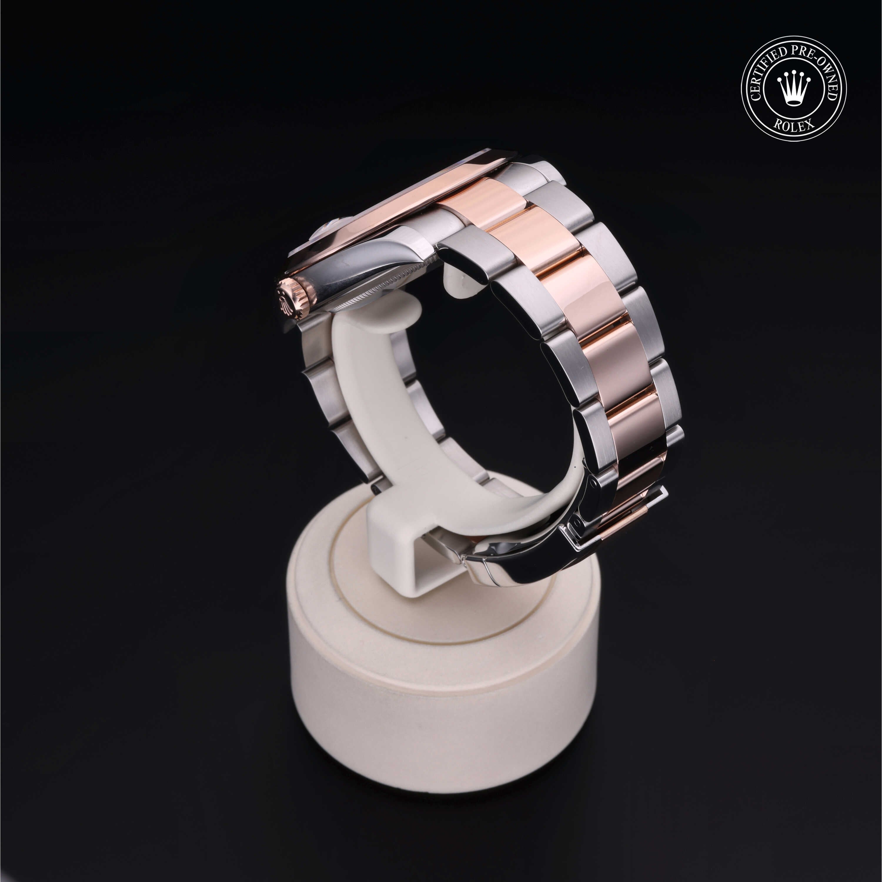 Rolex Certified Pre-owned Datejust M126301-0007 front on black background