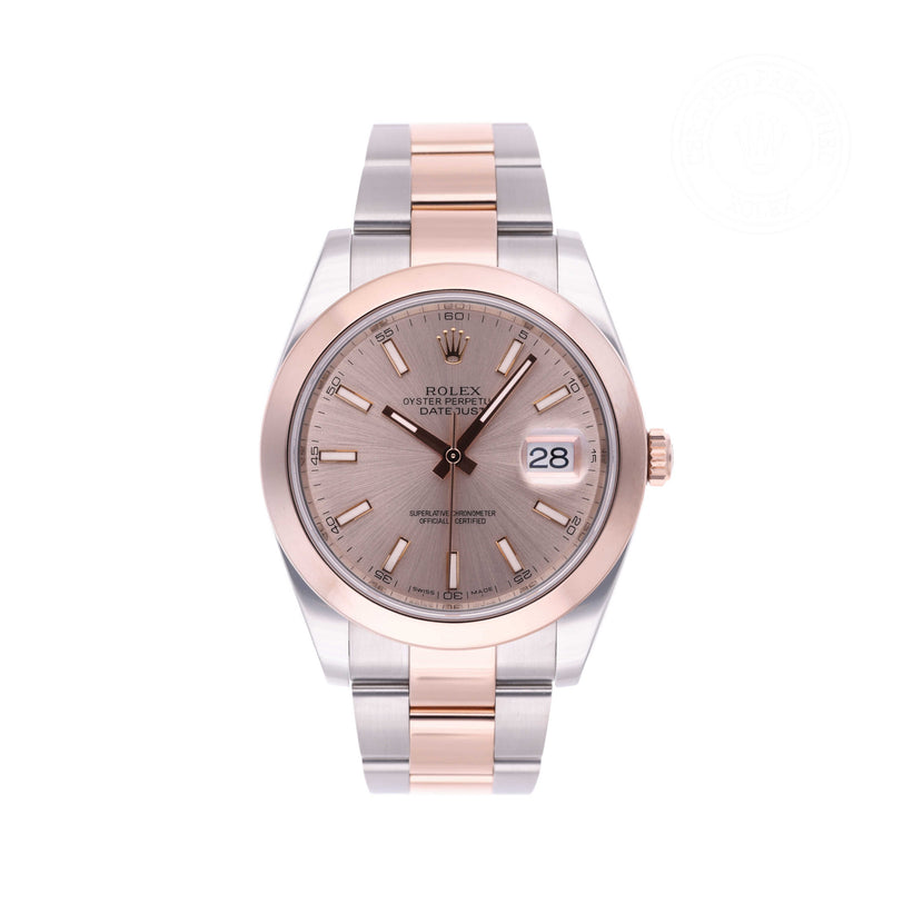Rolex Certified Pre-owned Datejust M126301-0007 front on white background