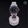 Rolex Certified Pre-owned GMT M16710-0005 front on black background