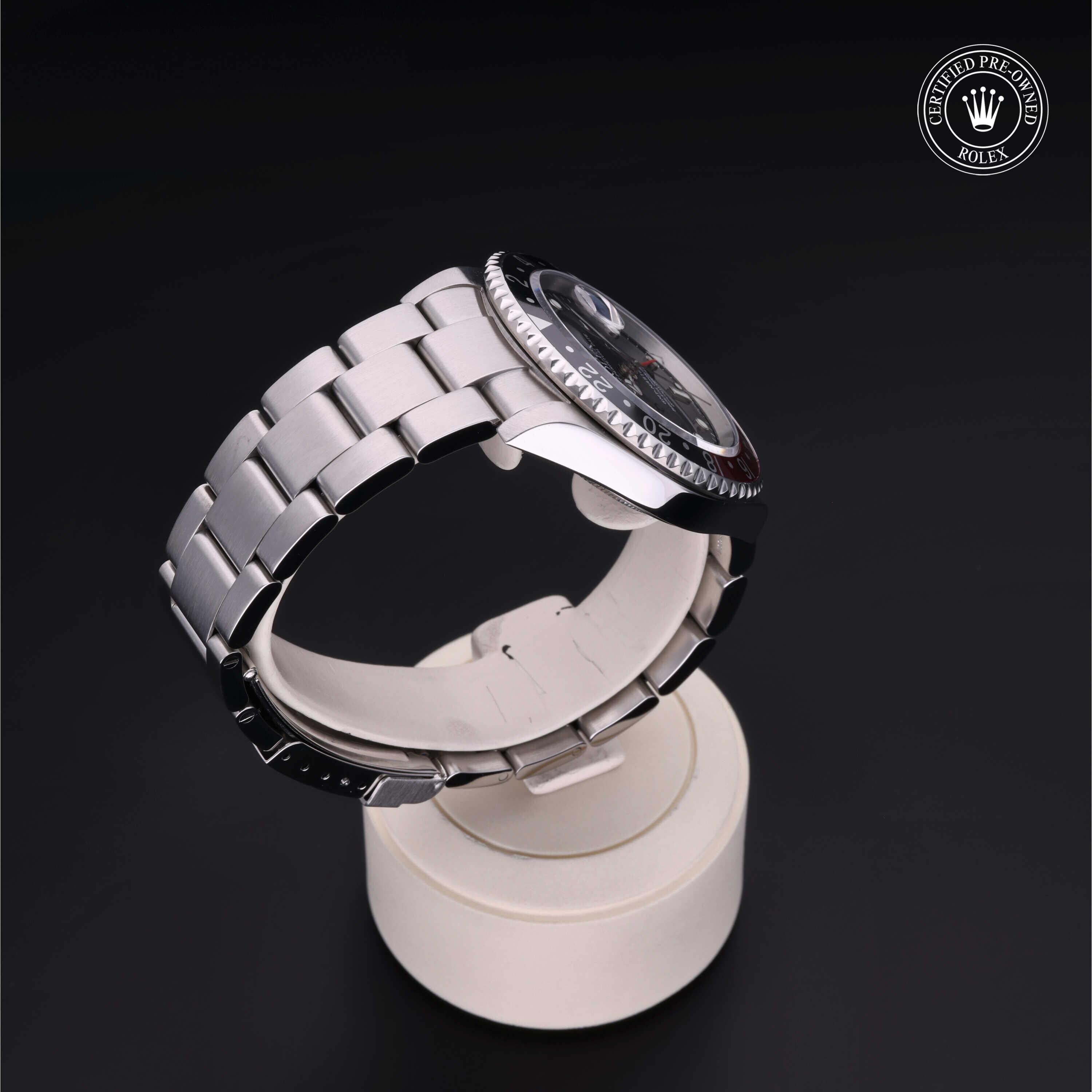 Rolex CPO GMT M16710 front on white background