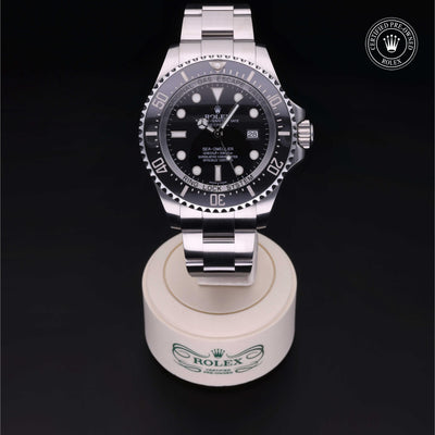 Rolex CPO Sea-Dweller M116660 front on white background