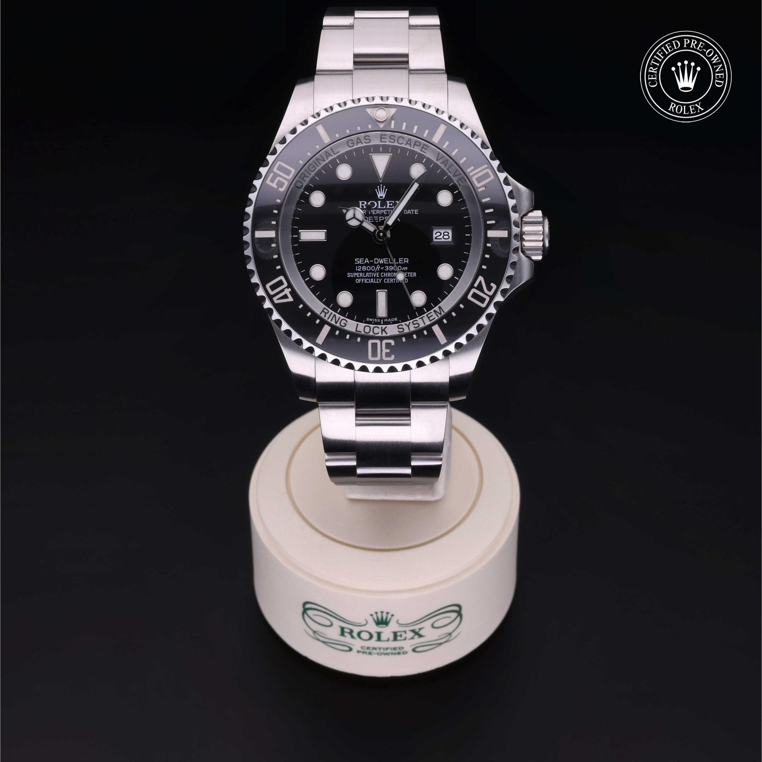 Rolex CPO Sea-Dweller M116660 front on white background