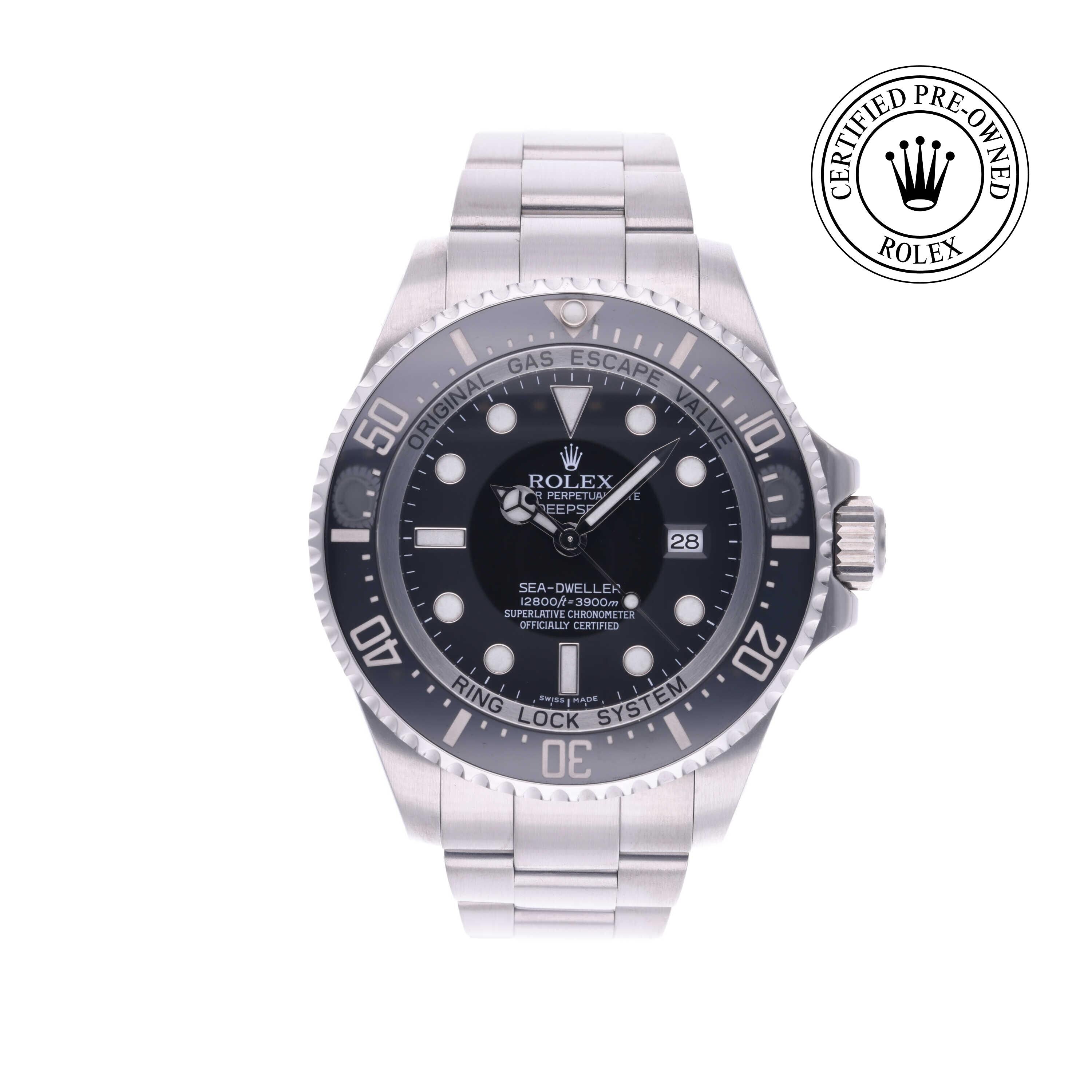 Rolex CPO Sea-Dweller M116660 front on white background