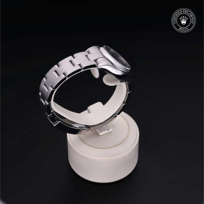 Rolex Certified Pre-owned Oyster Perpetual M176200-0009 front on black background