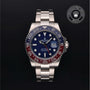 Rolex Certified Pre-owned GMT M126719BLRO-0003 front on black background