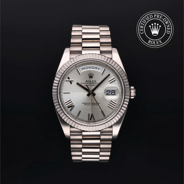 Rolex CPO Day-date M228239 front on white background