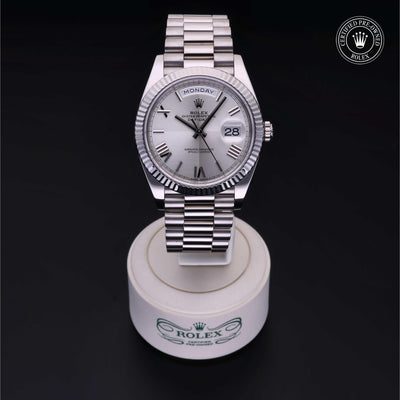 Rolex CPO Day-date M228239 front on white background