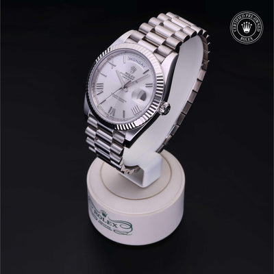 Rolex CPO Day-date M228239 front on white background