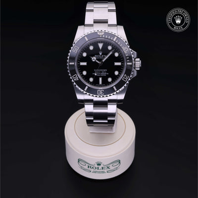 Rolex Certified Pre-owned Submariner M114060-0002 front on black background