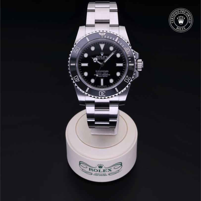 Rolex Certified Pre-owned Submariner M114060-0002 front on black background