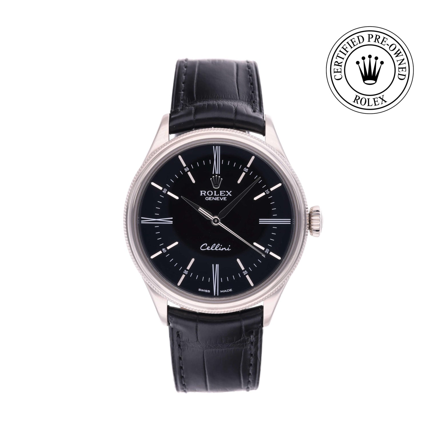 Rolex CPO Cellini M50509 front on white background