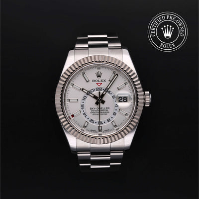 Rolex CPO Sky-Dweller M326934 front on white background