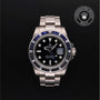 Rolex Certified Pre-owned GMT M116749SABLNR-0001 front on black background