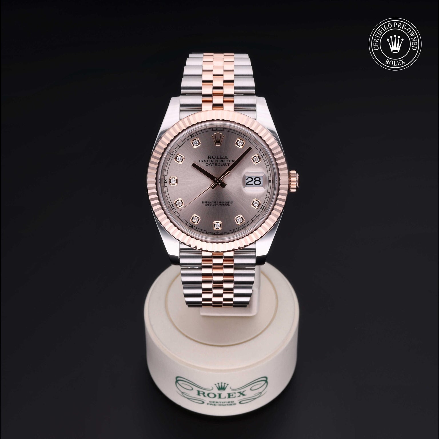 Rolex CPO Datejust M126331 front on white background
