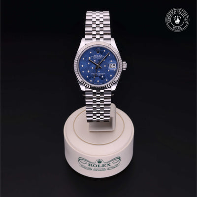 Rolex Certified Pre-owned Lady Datejust M278274-0036 front on black background