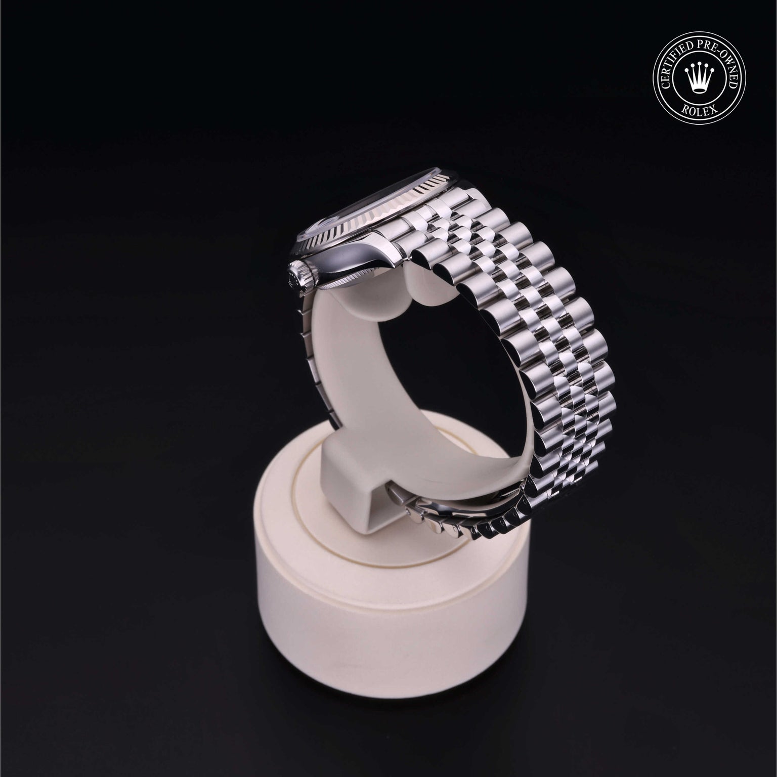 Rolex Certified Pre-owned Lady Datejust M278274-0036 front on black background