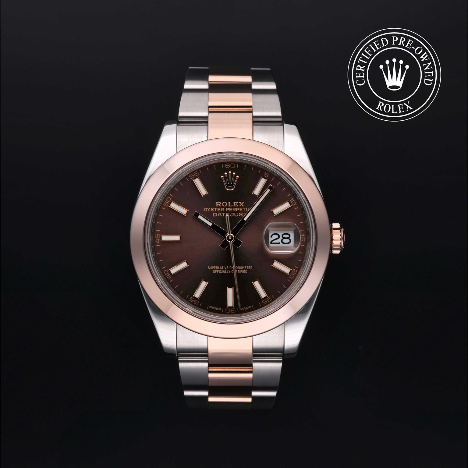 Rolex CPO Datejust M126301 front on white background