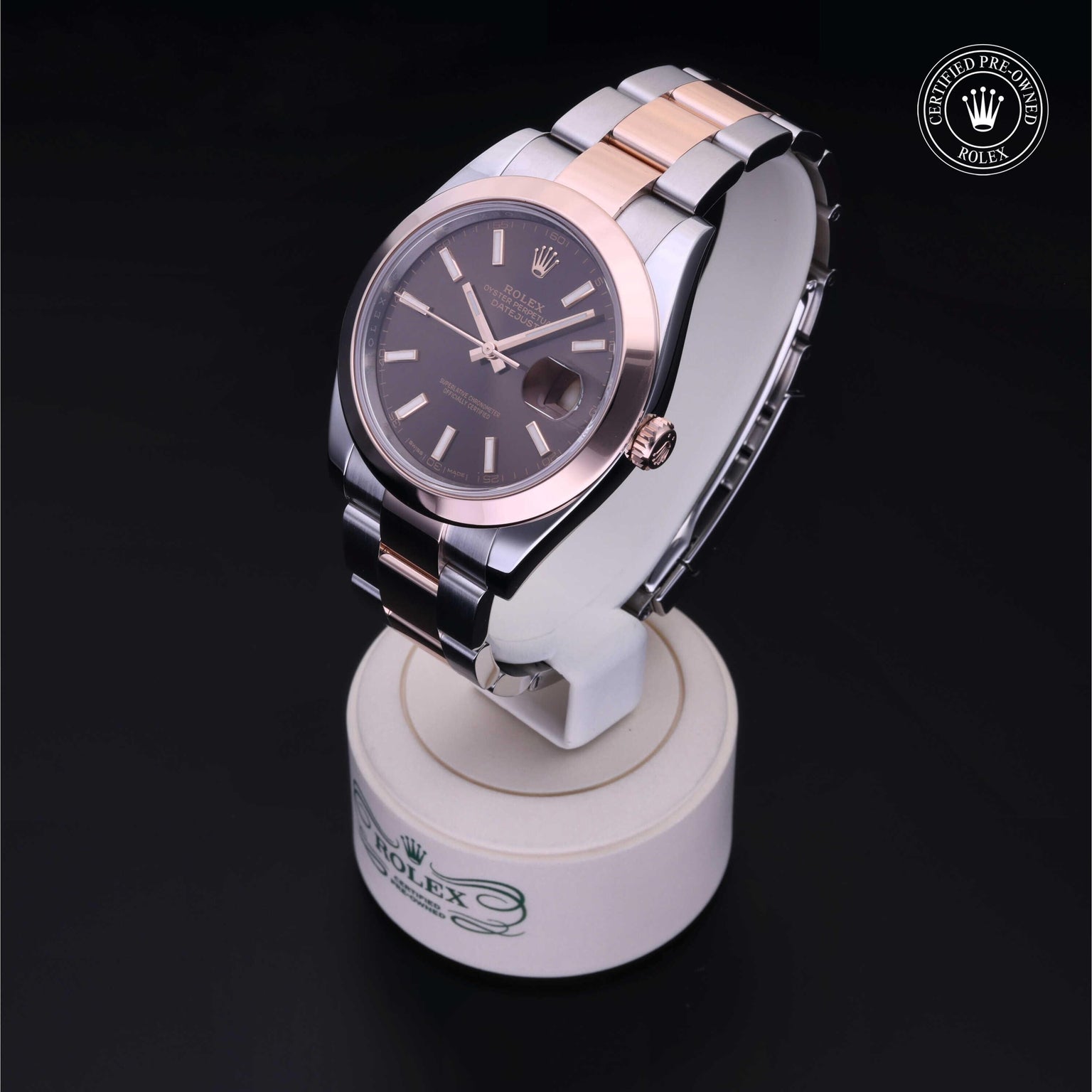 Rolex CPO Datejust M126301 front on white background