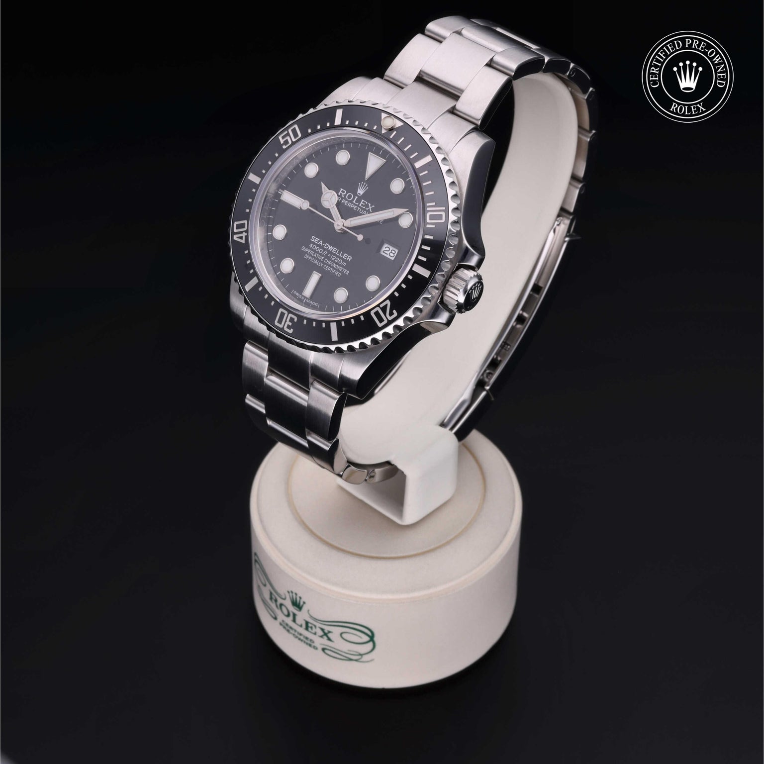 Rolex CPO Sea-Dweller M116600 front on white background