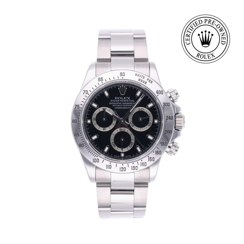 Rolex CPO Daytona M116520 front on white background