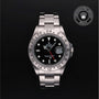 Rolex Certified Pre-owned Explorer M16570-0005 front on black background