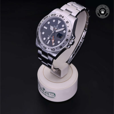 Rolex CPO Explorer M216570 front on white background